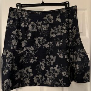 Banana Republic navy floral skirt